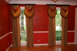Scarf Valance with Pinch Pleats