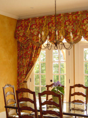 Balloon Valance with Pleated Ruffles and Flip Panels 